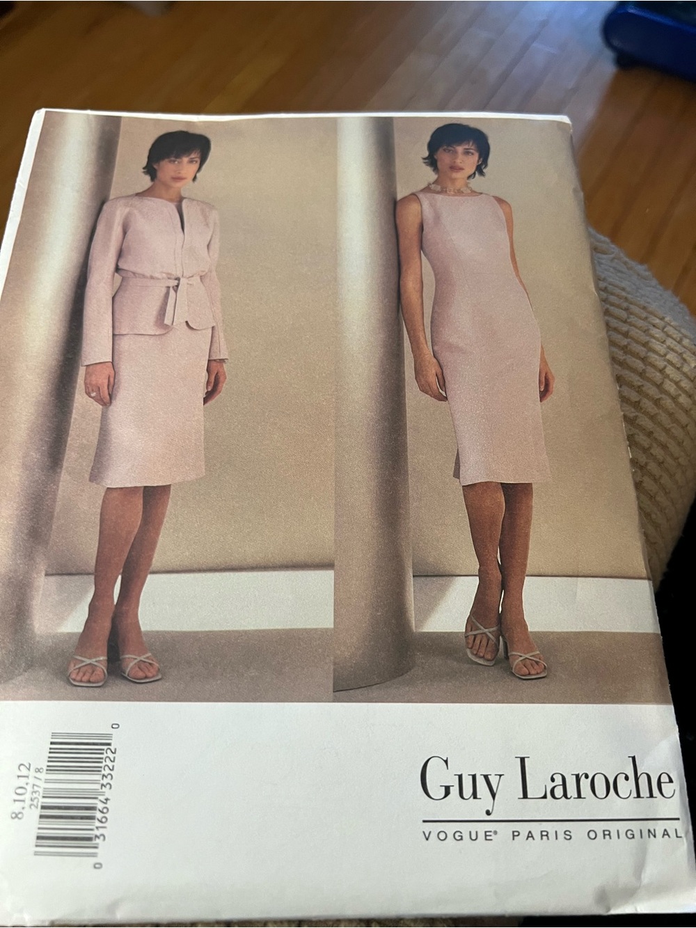 Guy Laroche Blush Pink Sheath Dress with Belted Jacket uncut pattern